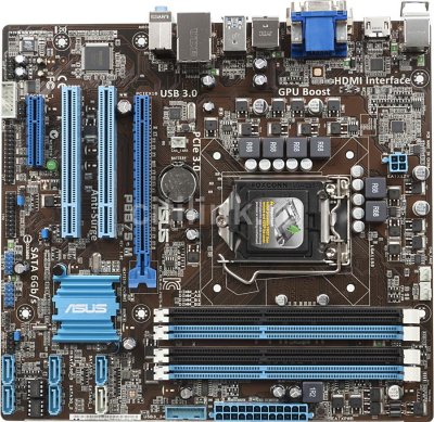     Asus P8B75-M Socket-1155 Intel B75 DDR3 mATX AC`97 8ch(7.1) GbLAN SATA3 VGA+DVI+HD