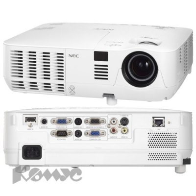   3D  NEC V300XG (DLP 3000 , 2000:1, 1024x768, D-Sub, HDMI, RCA, S-Video, LAN,