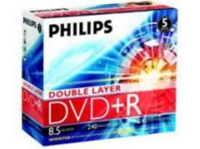   DVD+R Philips 8.5 , 8x, Jewel Case, , , 5 .