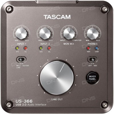     Tascam US-366 (RTL) (Analog 4in/2out  2in/4out, S/PDIF in/out, 24Bit/192kHz, USB2.