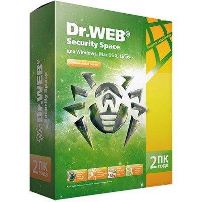   Dr. Web Security Space -   ,   2 ,  2 , Box (BSW-W2