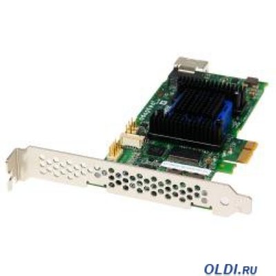    SAS/SATA Adaptec ASR-6405E, PCI-E v2 x1, LP, SAS 6G, RAID 0,1,10,1E, 4port(intSFF8087), 1