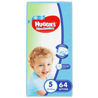    Huggies Ultra Comfort 5 12-22  64   