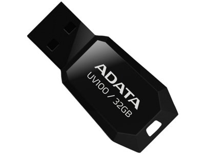    USB Flash Drive 32Gb - A-Data DashDrive UV100 USB 2.0 Black AUV100-32G-RBK