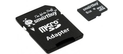     SmartBuy (SB8GBSDCL10-01) microSDHC 8Gb Class10 + microSD--)SD Adapter