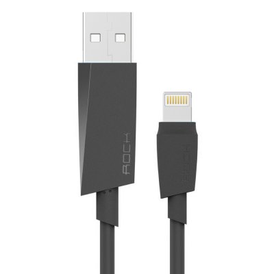   Rock USB to Lightning M3 MFI Round Cable 2m RCB0473 Black