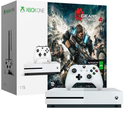     Xbox One Microsoft S 1Tb+Gears of War 4+Xbox Live 3 . (234-00013-1)