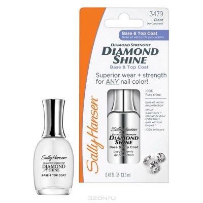    2  1:     Sally Hansen Nailcare Diamond Strength Diamond Shine base &
