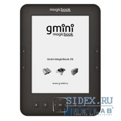     Gmini MagicBook Z6 Graphite,  6", E-Ink Pearl, 4Gb, microSD, 
