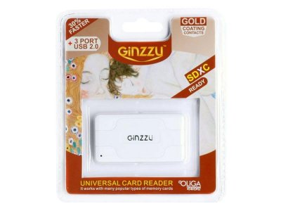     Ginzzu GR-417UW SD/SDHC/SDXC/MicroSD/MS/M2 + 3xUSB Hub 