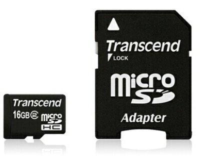     Transcend micro Secure Digital HC Class10 16Gb + Adapter