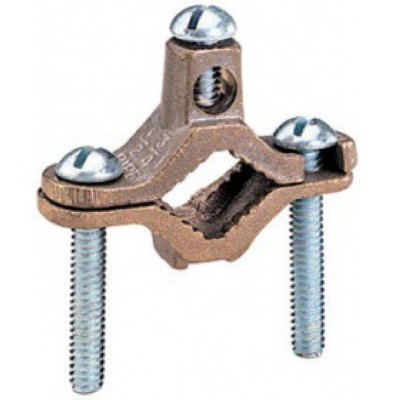   Panduit KP1-C Bronze Grounding Clamp for Water Pipes, #10 SOL-#2 STR, 1/2-1 (12.7mm-25.4mm)