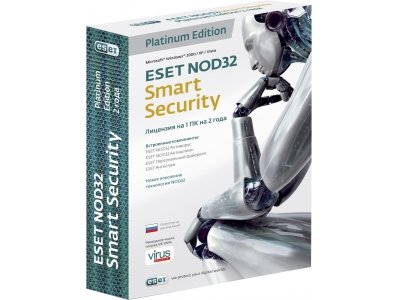    Eset Software NOD32 Smart Security Platinum Edition   2  ( NOD32-ESS-NS-BOX-