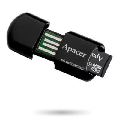    Apacer Mega Steno AS130 2-in-1 SDHC MS M2/MicroSD card reader USB 2.0
