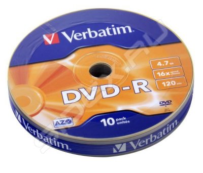    DVD-R Verbatim 4.7Gb 16x AZO Matt silver (10 ) (43729)