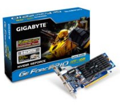   GigaByte GV-N210TC-1GI  PCI-E GeForce GT210 1GB(TurboCache/HyperMemory) GDDR3 64bit 590/16