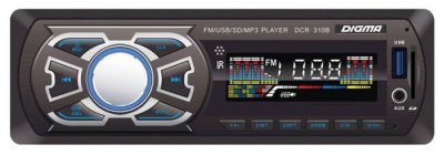    Digma DCR-310B USB MP3 FM 1DIN 4x45  