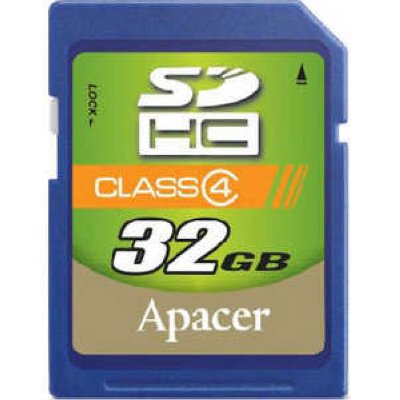    Apacer SD 32Gb SDHC Class 4 (AP32GSDHC4-R)