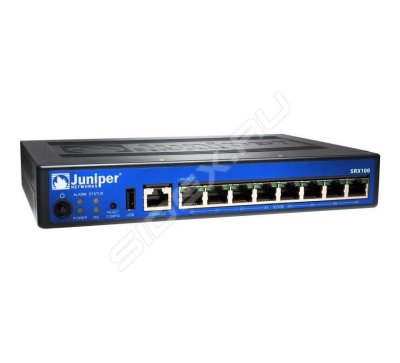   Juniper SRX100H2  SRX services gateway 100 with 8xFE ports and high memory (2GB RAM, 2