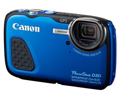    Canon PowerShot D30 (Blue) (12.1Mpx,28-140mm,5x,F3.9-4.8,JPG,SDXC,3.0",GPS,USB,HDMI,Li-Ion)