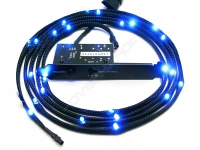     NZXT CB-LED20-BU Sleeved LED Kit - Two Meters Blue