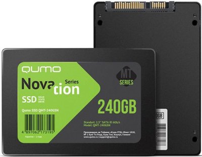    SSD 240Gb QUMO Novation MT (QMT-240GSN, SATA-III, 2.5", TLC)