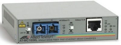    Allied Telesis (AT-MC103XL) 100TX (RJ-45) to 100FX single-mode fiber (SC)