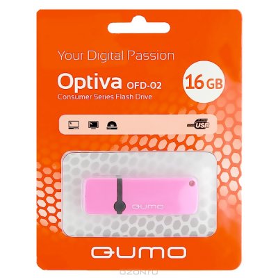   - USB2.0 16  QUMO Optiva 02 Pink ( QM16GUD-OP2-pink )