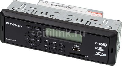    Rolsen RCR-100G24  USB MP3 FM SD MMC 1DIN 4x45  
