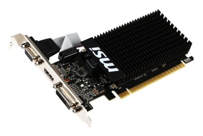    MSI GeForce GT 710 954Mhz PCI-E 2.0 1024Mb 1600Mhz 64 bit DVI HDMI HDCP Silent (GT7101GD3