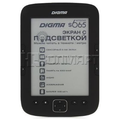     Digma S665 6" E-Ink HD Pearl frontlight capacitive touch 600Mhz 128Mb/4Gb ;