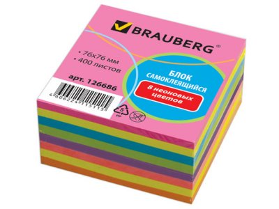     Brauberg Neon 76x76mm 400  8  126686