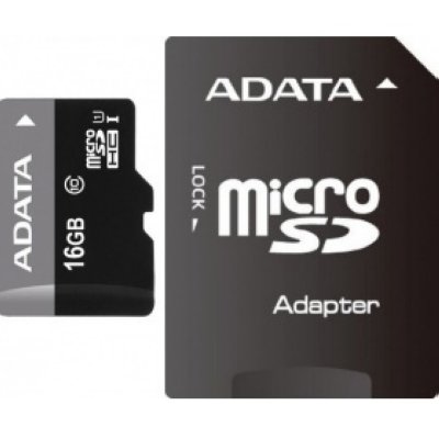     MicroSD 16Gb A-DATA (AUSDH16GUICL10-RA1) Class 10/Class U1 microSDHC + 