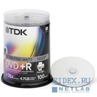    DVD+R TDK, 4.7Gb 16 , 100 , Photo Print, Cake Box