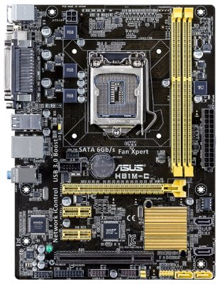     ASUS H81M-C (RTL) LGA1150 (H81) PCI-E Dsub+DVI GbLAN SATA MicroATX 2DDR-III