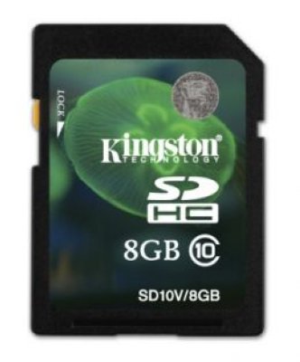    8 Gb Kingston SDHC Video Secure Digital (SD10V/8GB) Class 10 Retail