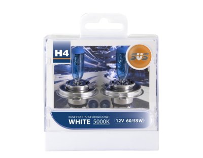    SVS White 5000K H4 60/55W + W5W White (2 )