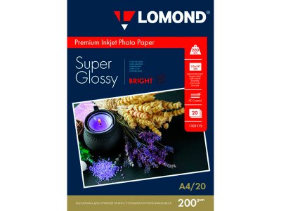    Lomond 1101112 Bright Super Glossyc A4 200g/m2  20 