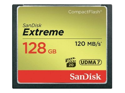     128Gb - SanDisk Extreme CF 120MB/s - Compact Flash SDCFXS-128G-X46