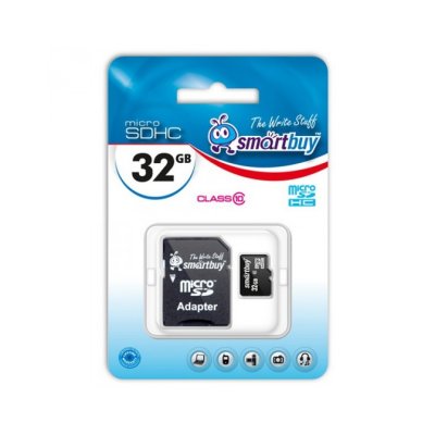     SmartBuy (SB32GBSDCL10-01) microSDHC 32Gb Class10 UHS-I + microSD--)SD Adapter
