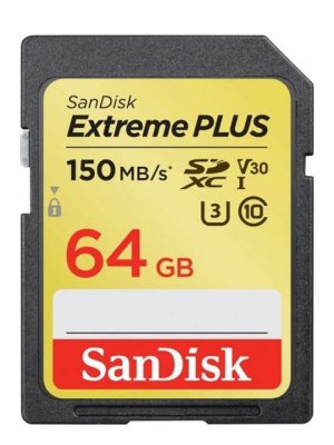     64Gb - SanDisk Extreme Plus - Secure Digital XC Class 10 UHS-I SDSDXW6-064G-GNCIN (