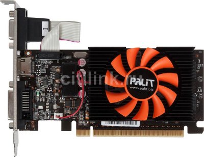    Palit PCI-E nVidia GeForce GT 640 1024Mb 64bit GDDR5 900/ 1782 DVI/ HDMI/ CRT/ HDCP bulk