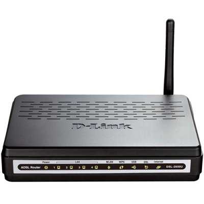    D-Link DSL-2650U/BA/C1A Wireless 802.11n Ethernet ADSL/ADSL2/ADSL2+ c 2 USB 