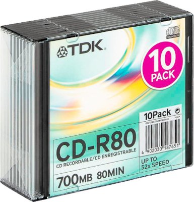    CD-R 700Mb 52x Slim Jewel Case (10 .) (T18765)