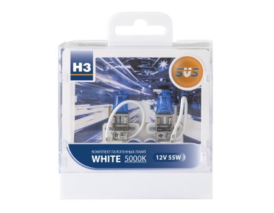     SVS White 5000K H3 55W + W5W White (2 )