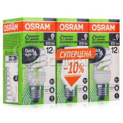     3    Osram Dulux Superstar Micro Twist 15 /840 E27 220-240 