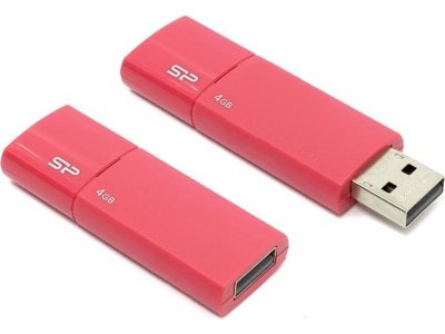   USB Flash  Silicon Power 4Gb Ultima U05 Pink USB 2.0 (SP004GBUF2U05V1H)