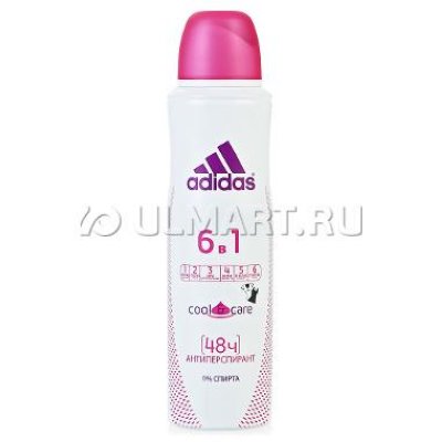   - Adidas Anti-perspirant Spray Female 6 in 1, 150 