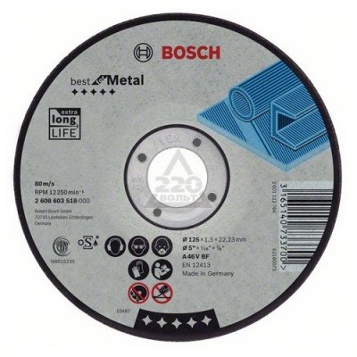     BOSCH Best for Metal 115x1,5x22  (2.608.603.517)  