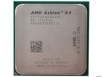    CPU AMD ATHLON II X4 750 (AD750XO) 3.4 GHz/4core/ 4 Mb/65W/5 GT/s Socket FM2